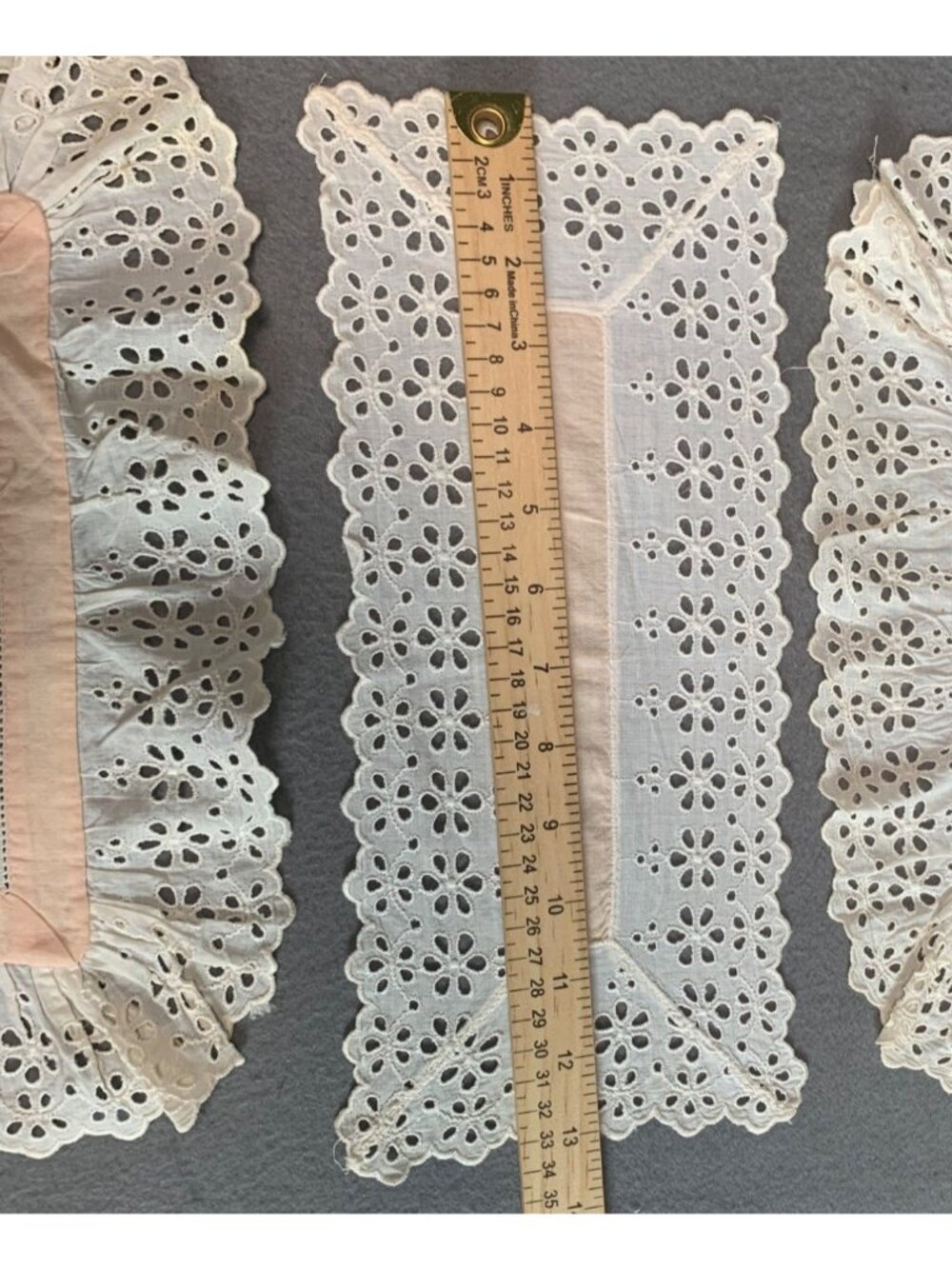 Lace Doilies Set with Embroidered Ladies - 3 Pieces Elegant Decor Vintage - Picture 5 of 13
